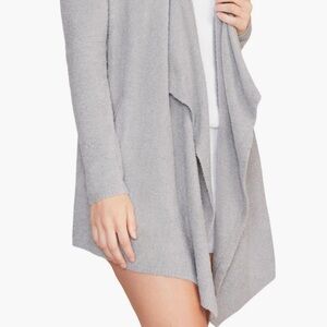 Cozy Gray Open Front Cardigan